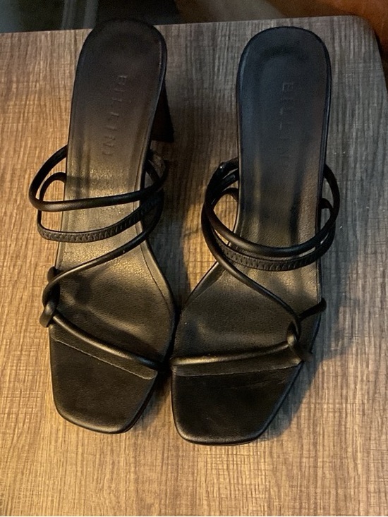 Billini Shoes - Billini Black Strappy Square-Toe Heeled Sandal